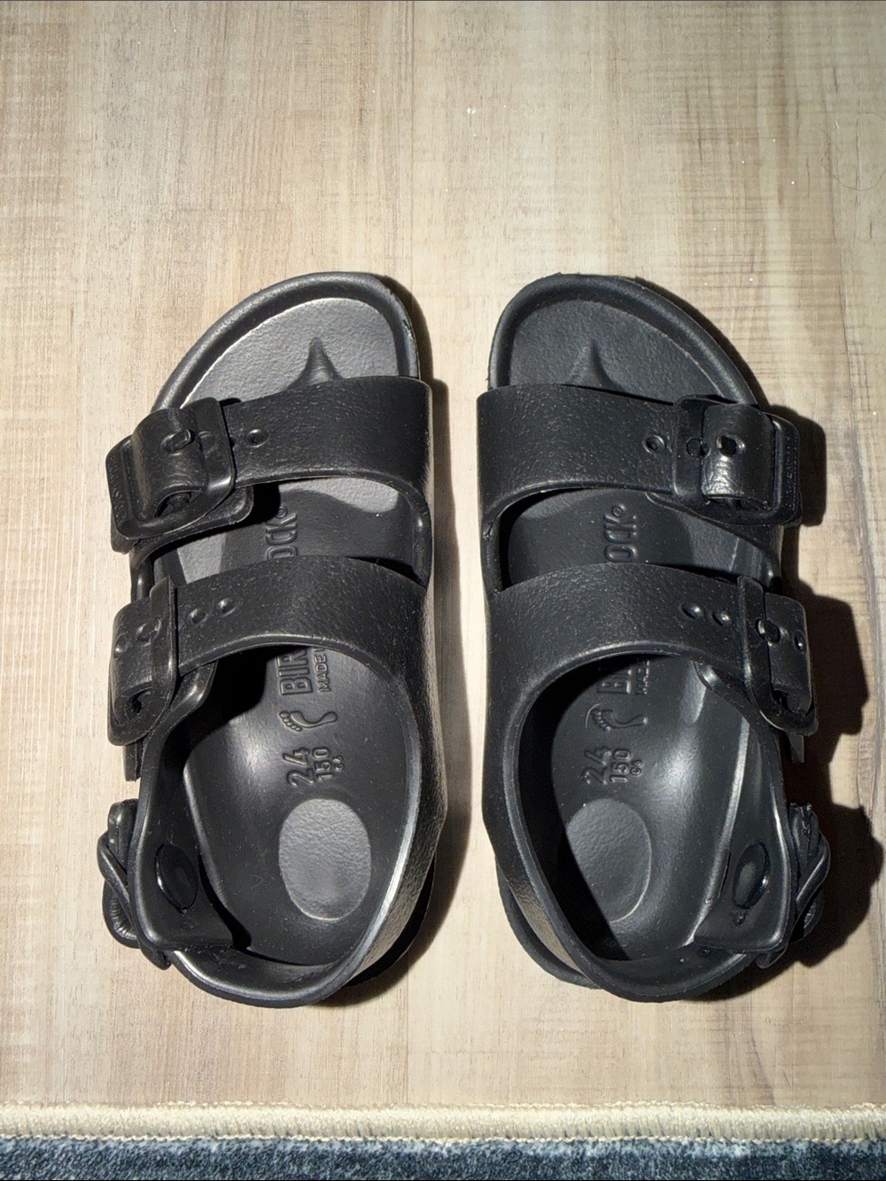 Birkenstock Kids Black Double-Strap Sandals